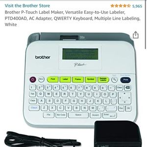 Brother P Touch Printer PTD400 Versatile Compact Label Maker